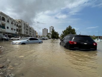 Torrential rains caused flooding in Dubai