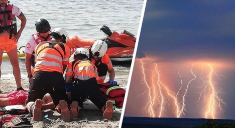 In Greece, a tourist was killed by lightning