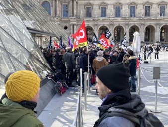 The Louvre has suspended work due to a strike by employees